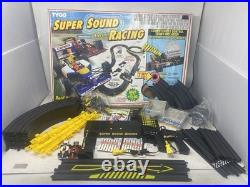 Tyco Super Sound Electric Racing Slot Car Set Formula One Complete Working 1992