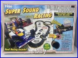Tyco Super Sound Electric Racing Slot Car Set Formula One Complete Working 1992