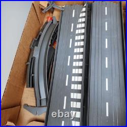 Tyco TCR High Banked Speedway Track+Cars#30 Pennzoil+#8+#3 Police Van