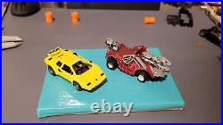 Tyco Track Lot with 2 working cars! 17pcs. Tested works great! (See Description)