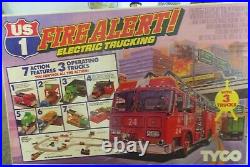Tyco US 1 Fire Alert Electric Trucking Set Slot Car Track set New in Box #3214