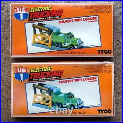 Tyco US 1 Trucking 3467 Flashing Danger Track & 2-Culvert Pipe Loader 3436 NEW