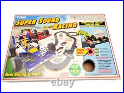 VTG TYCO Super Sound Racing Slot Car Race Track Set 1992 Comp w\ Cars See Video