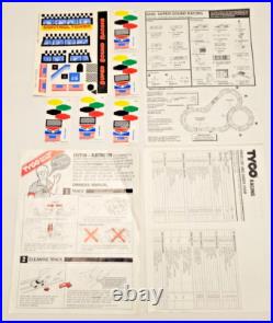 VTG TYCO Super Sound Racing Slot Car Race Track Set 1992 Comp w\ Cars See Video