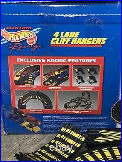 VTG hot wheels 4 Lane Cliff Hangers Slot Car Race Track In Box Mattel Wheels