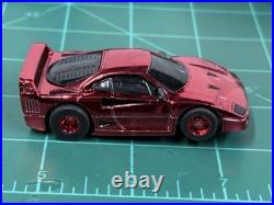 Very rare Tyco Red Chrome Ferrari F40 440 Wide Chassis Runs On AFX & Tomy Track