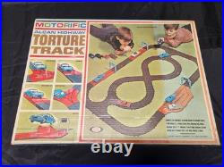 Vintage 1965 Ideal Motorific 1/32 Alcan Highway Torture Track Complete 4 Cars