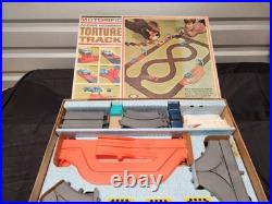 Vintage 1965 Ideal Motorific 1/32 Alcan Highway Torture Track Complete 4 Cars