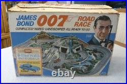 Vintage 1965 James Bond 007 Road Race Slot Car Track
