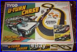Vintage 1970s Tyco U-Turn Chase Race & Chase Track Set withControllers & Orig Box