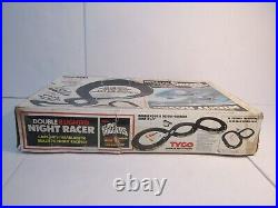 Vintage 1976 TYCO Double 8 Lighted Night Racer In Box with Original Slot Cars