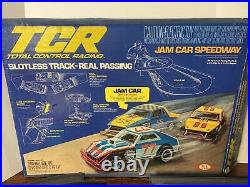 Vintage 1977 Ideal Tcr Jam Car Speedway Slotless Tracks Mib Used