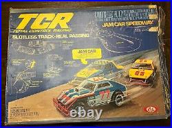 Vintage 1977 Ideal Tcr Jam Car Speedway Slotless Tracks Used
