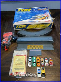 Vintage 1978 Ideal TCR Slotless Slot Cars Race Track Box Set Lot 8 cars untested