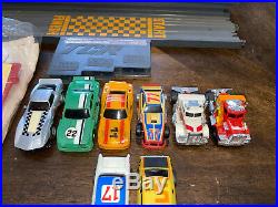 Vintage 1978 Ideal TCR Slotless Slot Cars Race Track Box Set Lot 8 cars untested