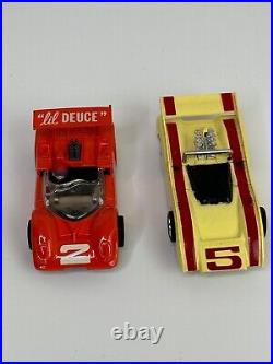 Vintage 1978 Tyco Hustler Battery Operated Slot Car Race Set Track & Cars