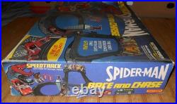 Vintage 1979 Matchbox Speedtrack HO Slot Car Set Spider-Man & Villain Black Van