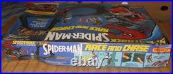 Vintage 1979 Matchbox Speedtrack HO Slot Car Set Spider-Man & Villain Black Van