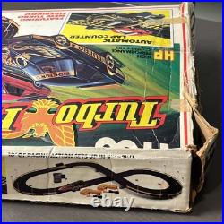 Vintage 1980's Tyco Turbo Firebirds Slot Car Racing Set With Cars! 90% Complete
