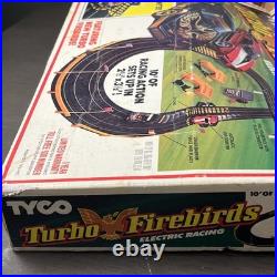 Vintage 1980's Tyco Turbo Firebirds Slot Car Racing Set With Cars! 90% Complete