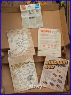 Vintage 1981 Tyco Dirt Bike Racing HO Slot Race Set Complete With Dirt Bikes