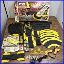 Vintage 1983 Tyco The A-Team Action Racing Tracks Slot Car WithBox & Police Car