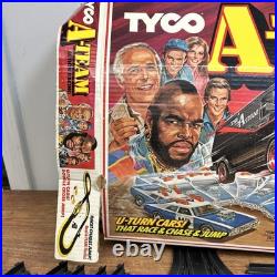 Vintage 1983 Tyco The A-Team Action Racing Tracks Slot Car WithBox & Police Car