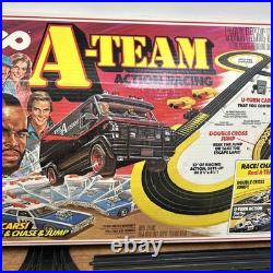 Vintage 1983 Tyco The A-Team Action Racing Tracks Slot Car WithBox & Police Car