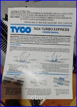 Vintage 1987 Tyco Turbo Express Train Slot Car Electric Track Set