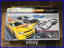 Vintage 1998 TYCO NASCAR SUPER SOUND Electric Slot Car Race Track