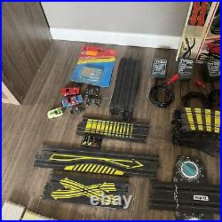 Vintage 80's TYCO Slot Car Lot Race Track Parts Cars Controllers And More