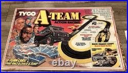 Vintage A-TEAM Slot Car Action Race Track Set Complete Withbox 1983 TYCO NICE