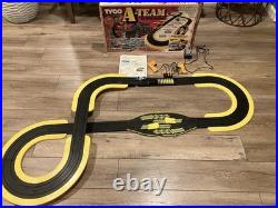 Vintage A-TEAM Slot Car Action Race Track Set Complete Withbox 1983 TYCO NICE