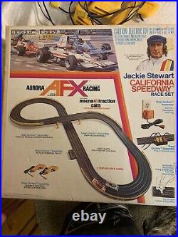 Vintage Aurora AFX Racing Jackie Stewart Dual Oval Speedway Race Set Slot Track