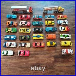 Vintage Aurora AFX slot car collection with race tracks & controls