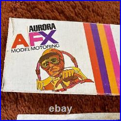 Vintage Aurora Afx Lot Track, Bridge Beams, Guard Rails, Cleaning Pads. In Boxes