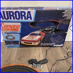 Vintage Aurora Camaro Challenge Slot Car Track With Cars Original Box AS IS