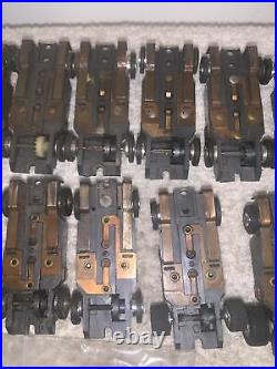 Vintage Aurora TJet Chassis LOT of 15 ALL RUN AND WITH TRACK PINS AND SCREWS