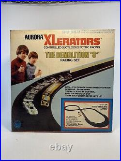 Vintage Aurora XLerators Big Loop Demolition Slotless Electric Racing Track Set