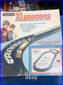 Vintage Aurora Xlerators Controlled Slotless Electric Race Set