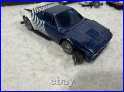 Vintage Carrera Slot Car Racing Set Germany Track Cars Controllers Lights Signs
