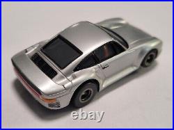 Vintage HO Scale AFX Turbo Silver Porsche 959 Race Track Slot Car Mint