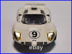 Vintage HO Scale TOMY AFX Mega G Clear #9 Chaparral Race Track Slot Car Chip