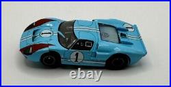 Vintage HO TOMY AFX Mega G #1 Ken Miles Ford GT40 Clear Race Track Slot Car