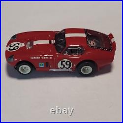 Vintage HO TOMY AFX Turbo #59 Shelby Cobra Daytona Race Track Slot Car