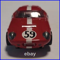 Vintage HO TOMY AFX Turbo #59 Shelby Cobra Daytona Race Track Slot Car