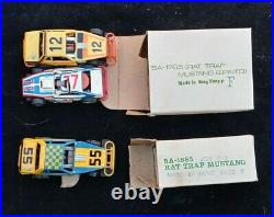 Vintage Ideal Tcr Jam Slot Car Raceway Slotless Tracks As Is 6 Cars Good Used