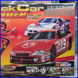 Vintage Racing Stock Car Thunder HO Scale NASCAR Slot Car Set 45ft Track UNUSED