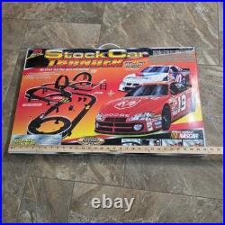 Vintage Racing Stock Car Thunder HO Scale NASCAR Slot Car Set 45ft Track UNUSED