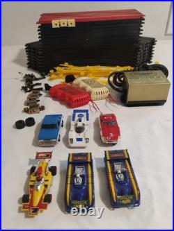 Vintage Rare Aurora AFX, G-Plus, Tycopro Slot Cars Lot With Track & Accessories